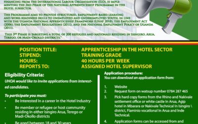 3rd Cohort of the Hotel Apprenticeship Training Programme in Rwenzori and Albertine Regions